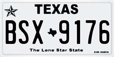 TX license plate BSX9176