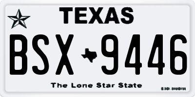 TX license plate BSX9446