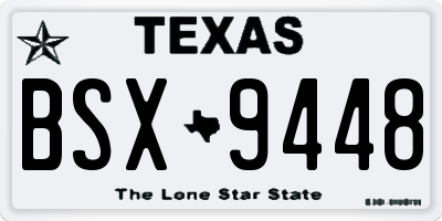 TX license plate BSX9448