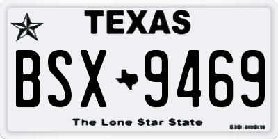 TX license plate BSX9469