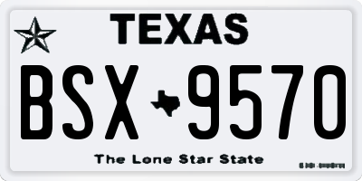 TX license plate BSX9570