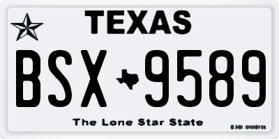 TX license plate BSX9589