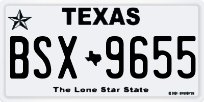 TX license plate BSX9655