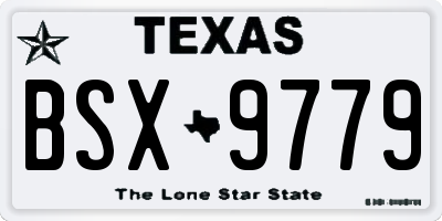 TX license plate BSX9779