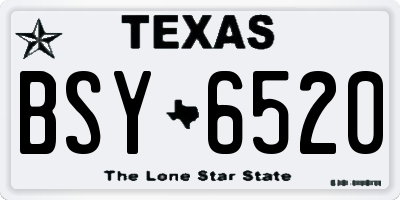 TX license plate BSY6520