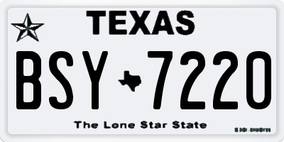 TX license plate BSY7220