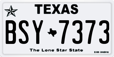 TX license plate BSY7373