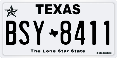 TX license plate BSY8411