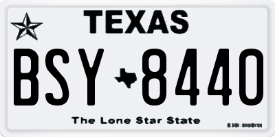 TX license plate BSY8440