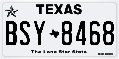 TX license plate BSY8468