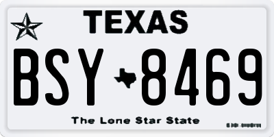 TX license plate BSY8469