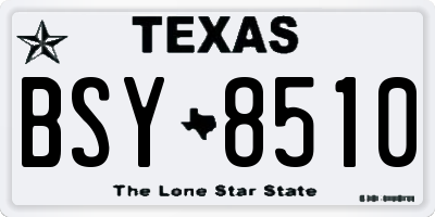 TX license plate BSY8510