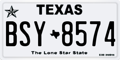 TX license plate BSY8574