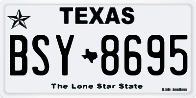 TX license plate BSY8695