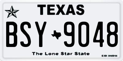 TX license plate BSY9048