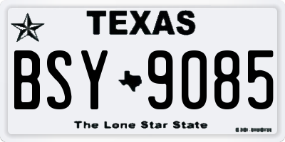 TX license plate BSY9085