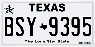 TX license plate BSY9395