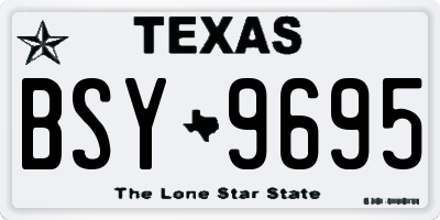 TX license plate BSY9695