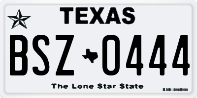 TX license plate BSZ0444