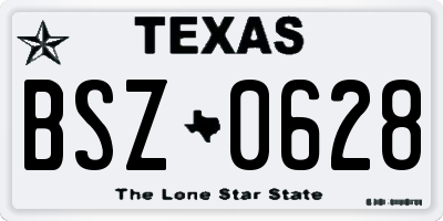 TX license plate BSZ0628