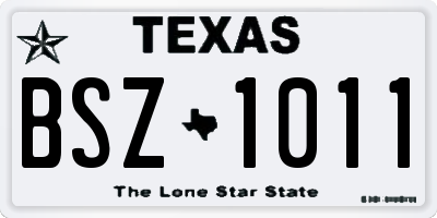 TX license plate BSZ1011