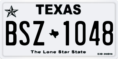 TX license plate BSZ1048