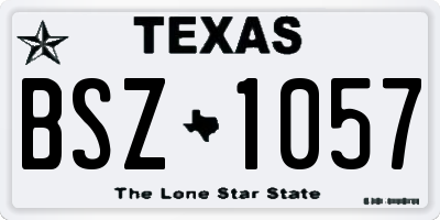 TX license plate BSZ1057