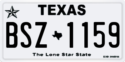 TX license plate BSZ1159