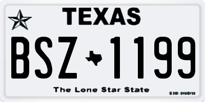 TX license plate BSZ1199
