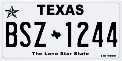 TX license plate BSZ1244