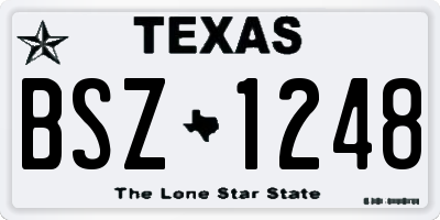 TX license plate BSZ1248