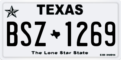 TX license plate BSZ1269