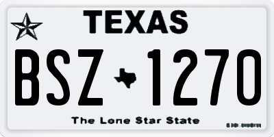 TX license plate BSZ1270