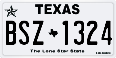 TX license plate BSZ1324