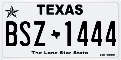 TX license plate BSZ1444