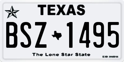 TX license plate BSZ1495