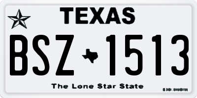 TX license plate BSZ1513