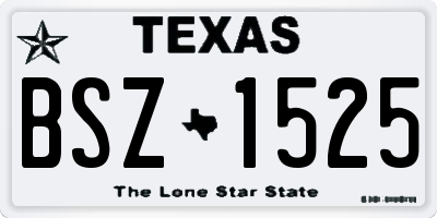 TX license plate BSZ1525