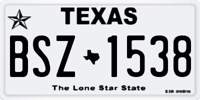 TX license plate BSZ1538