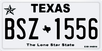 TX license plate BSZ1556