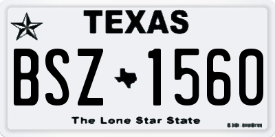 TX license plate BSZ1560