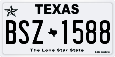 TX license plate BSZ1588