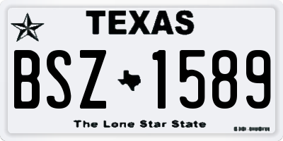 TX license plate BSZ1589