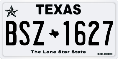 TX license plate BSZ1627