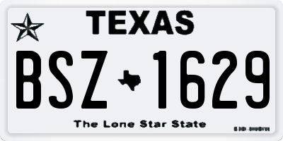 TX license plate BSZ1629