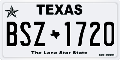 TX license plate BSZ1720