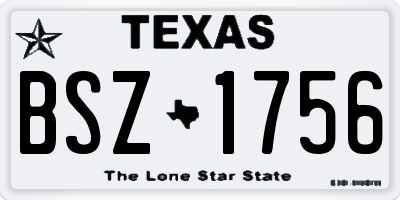 TX license plate BSZ1756
