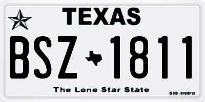 TX license plate BSZ1811