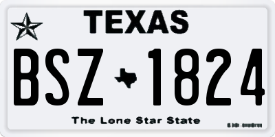 TX license plate BSZ1824