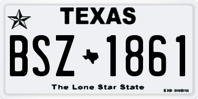 TX license plate BSZ1861